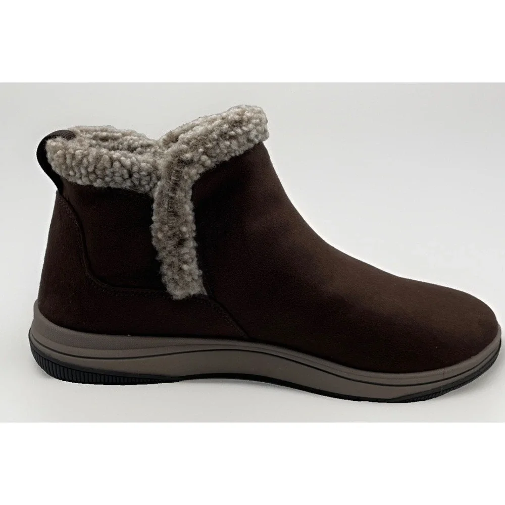 Clarks Cloudsteppers Brown Faux Shearling Ankle Boots Womens 9.5 M 261741324075